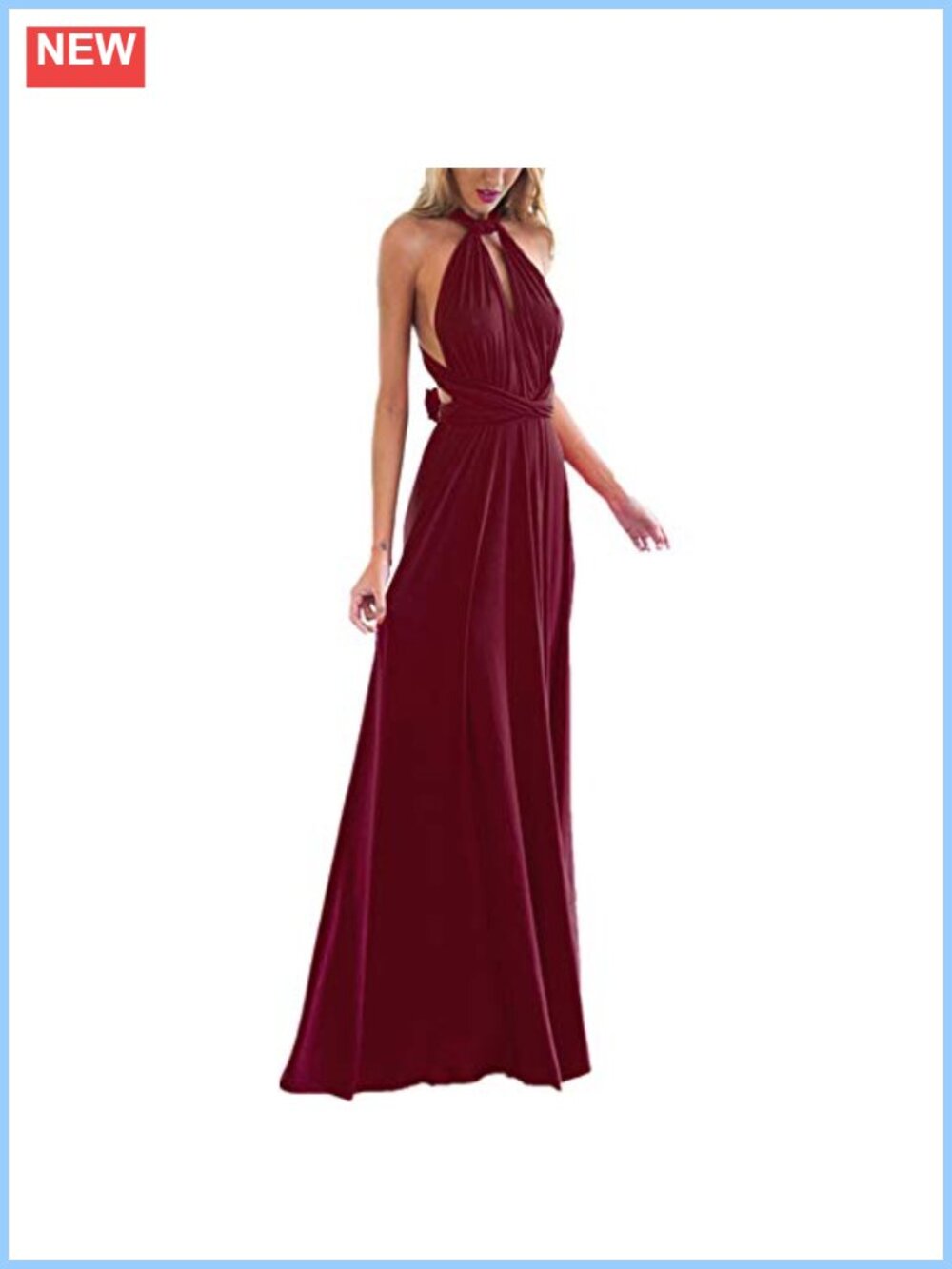 Women's Convertible Multi Way Maxi Dress Bridesmaid Gown